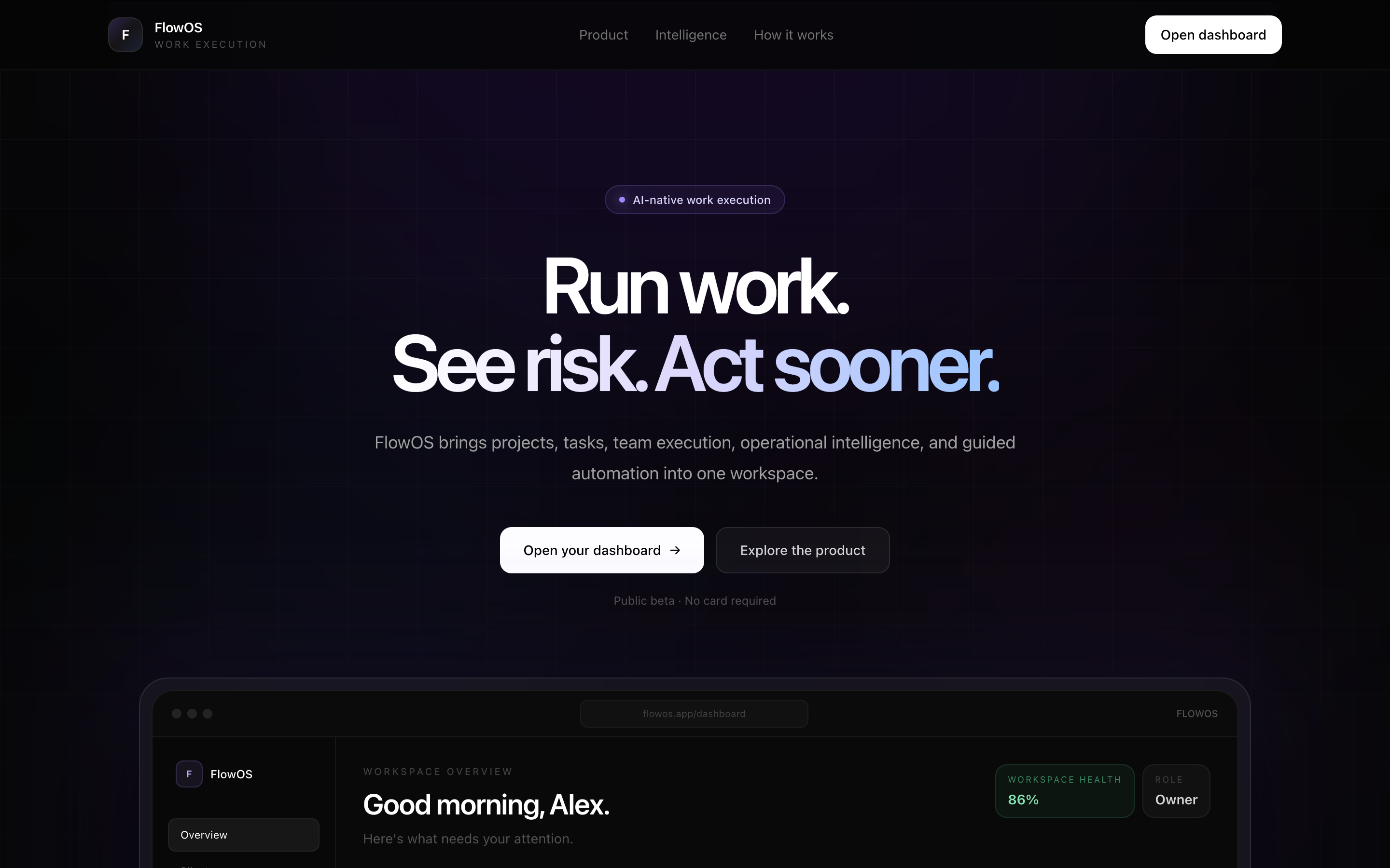 FlowOS AI-native work execution platform